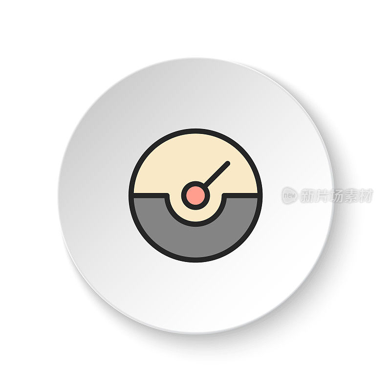 圆形按钮用于web图标，dash, gauge, measure。按钮横幅圆形，徽章界面应用说明